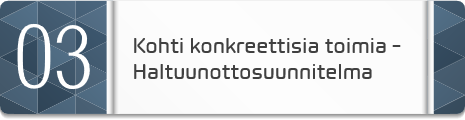 Palvelupaketti 2 - Haltuunottosuunnitelma